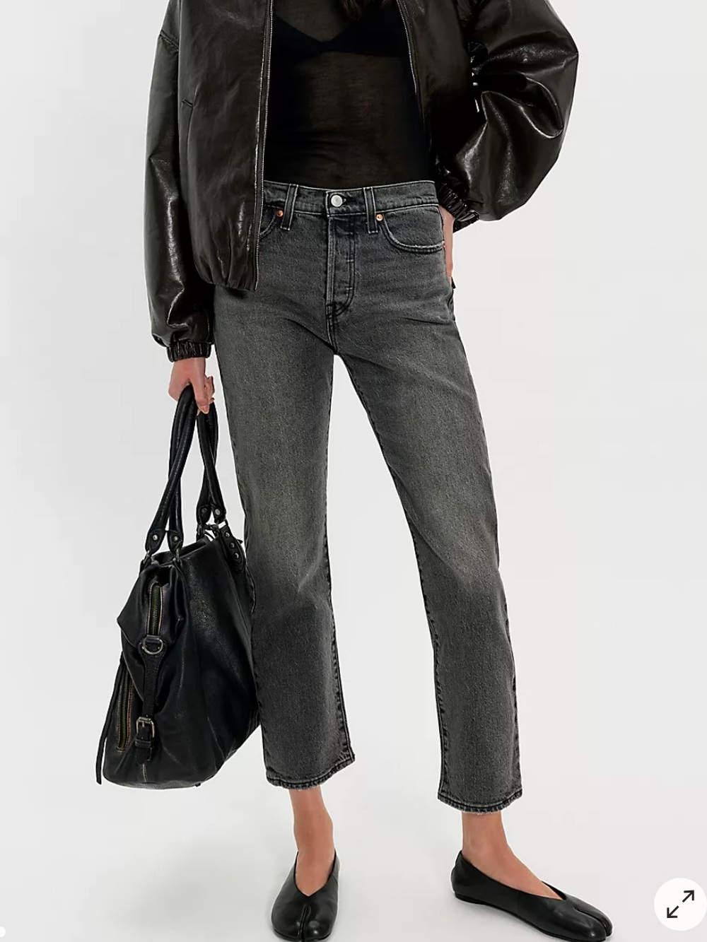 Levi’s Wedgie Straight Leg Denim Jeans in Black 25